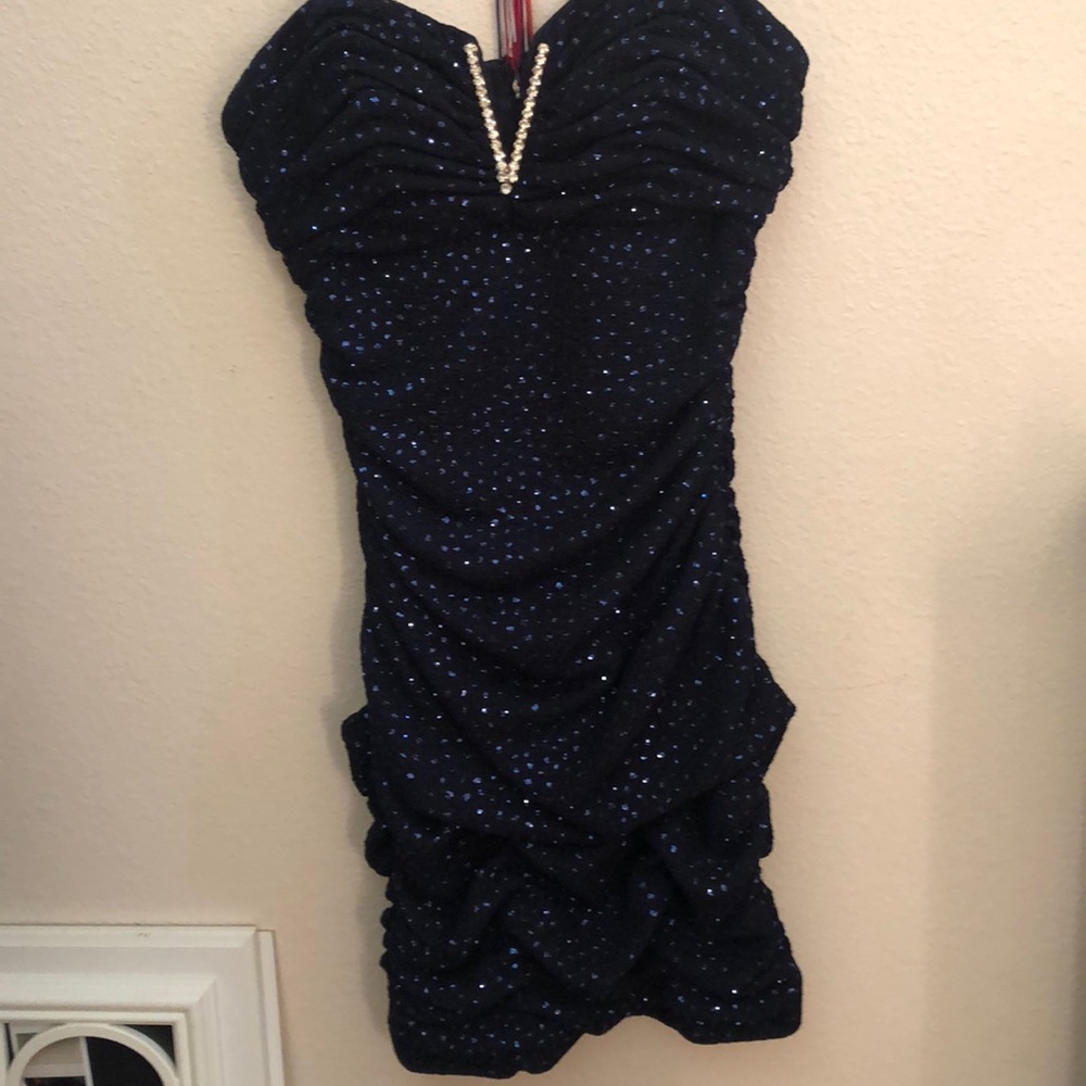 Mini navy blue dress homecoming